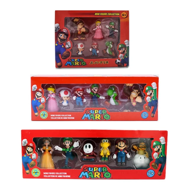 Lot De 6 Figurines Super Mario Bros – PVC – Sans Marque – Thème Jeu Vidéo