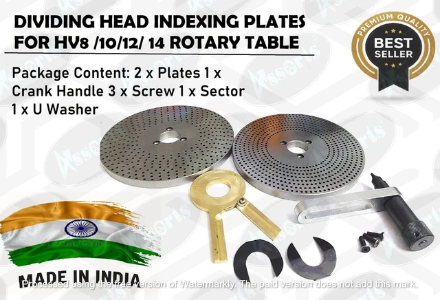 Dividing Head Indexing Plates For Hv8 /10/12/ 14 Rotary Table - Milling Machine Dividing Head Indexing Plates For Hv8 /10/12/ 14 Rotary Table - Milling Machine