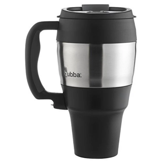 34 Oz Insulated Travel Mug Stainless Steel Thermal Coffee Cup Handle Black USA 3