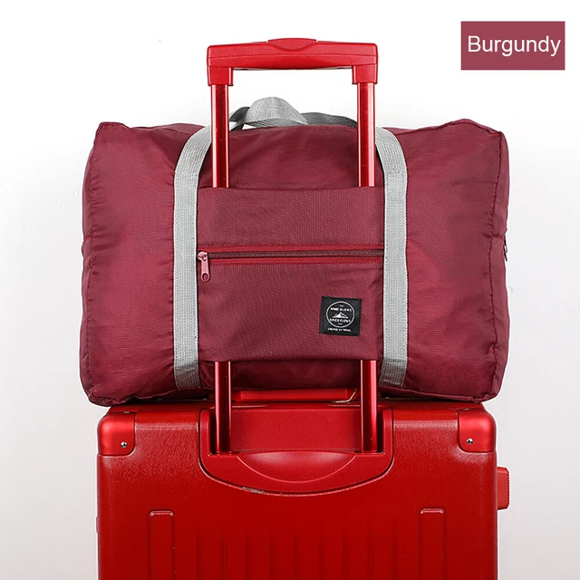 SOLID COLOR WATERPROOF Foldable Travel Bags Portable Luggage Bag