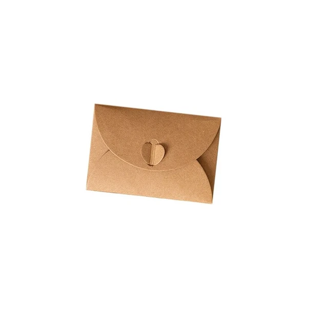 100 pezzi buste Kraft per biglietti regalo e biglietti da visita 103X70mm Z6Q5