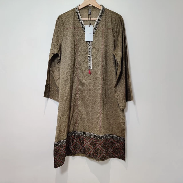 Pakistan Kameez Designer Kurta by Oaks taglia XL UK 14 circa verde