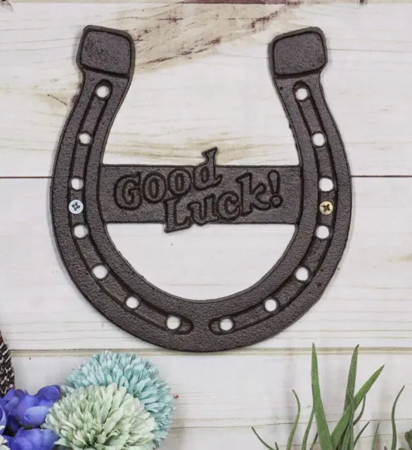 WAIU horseshoe metal wall art d?cor with cowboy western rustic style horse shoe