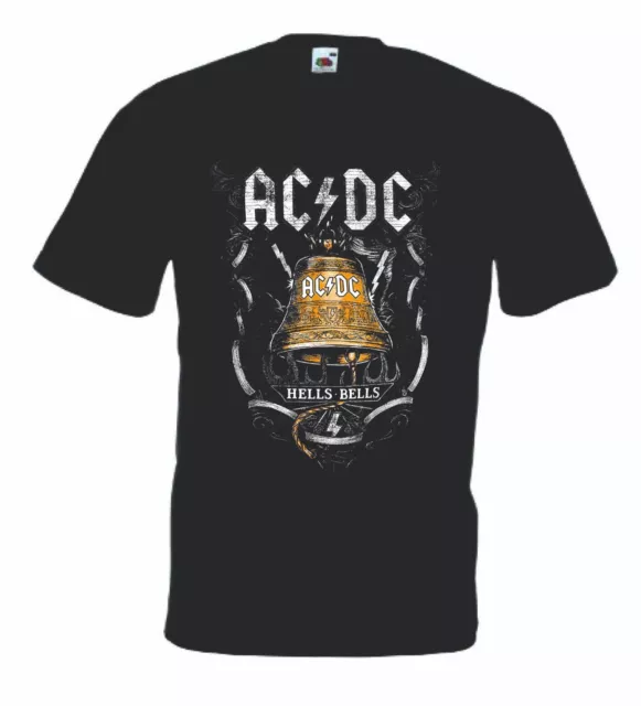 Camiseta Ac Dc, Acdc, Hell Bells, T-Shirt Rock Heavy Metal