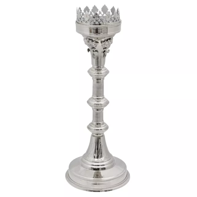 Kerzenleuchter 47cm Altarleuchter Kerzenständer Kirche Altar Antik-Stil silber