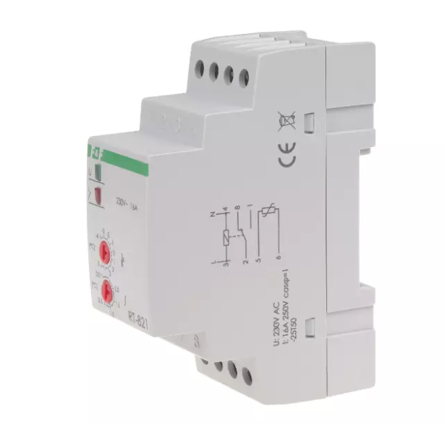 F&F RT-821 Temperatur Regler -4°C bis 5°C 230V AC 16A 1x NO/NC Heizung Lüftung 2