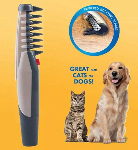 Electric Pet Dog Cat Grooming Comb Hair Cutter Trimmer Groomer Scissor Tool