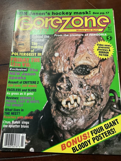 Gorezone #2 July 1988 Posters Intact Jason Werewolf Day Of The Dead