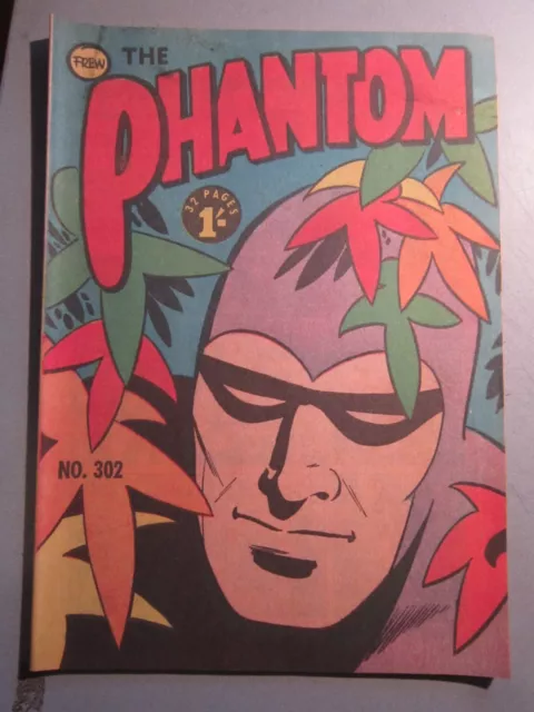 Orig. 1960'S 1/- Frew Phantom #302 Comic Vg+ To Fine
