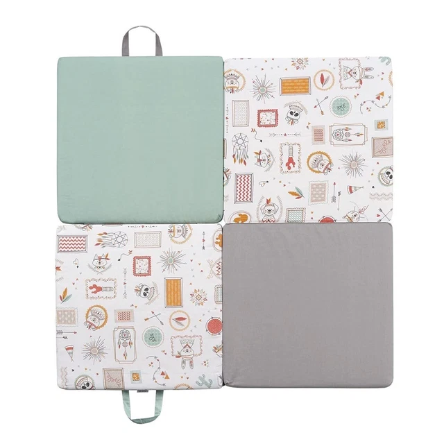 Tinéo Tapis D'Éveil Motricité Babyteppich de Jeu pour Dormir 120 X 120 CM