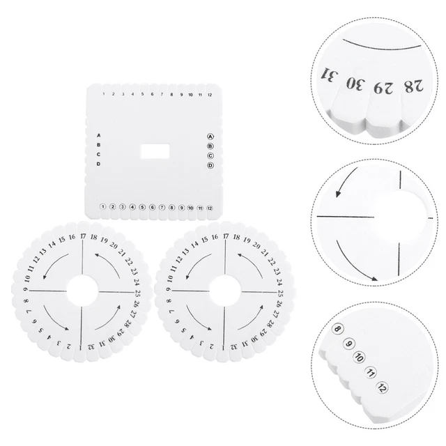 3 piezas Telar de pulsera Tableros de tejido Discos de trenzado redondos Eva Student