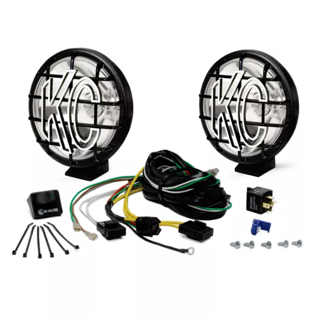 KC HiLiTES Motorsport Pair Of 6 Inch 100W Apollo Pro Halogen Spot Lights