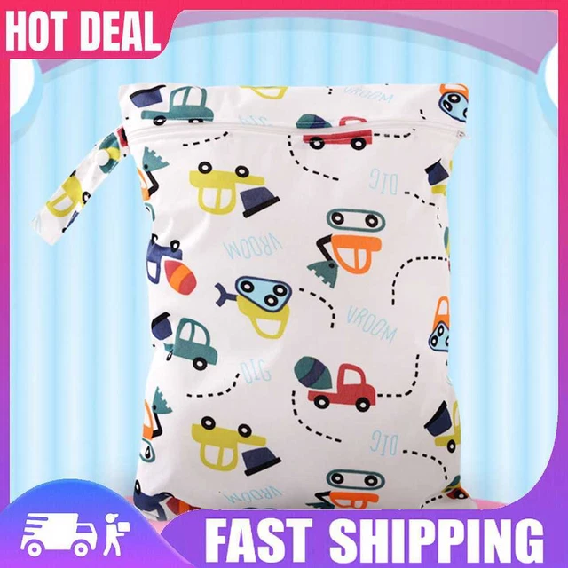 Baby Diaper Bags Character Print Changing Wet Bag Baby Cloth Diapers