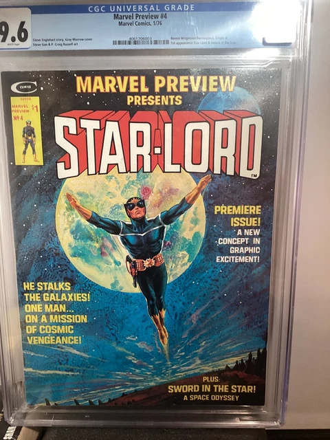 Marvel Preview #4 CGC 9.6. 1st Appearance/Origin of Star-Lord. WHITE Pages! 5