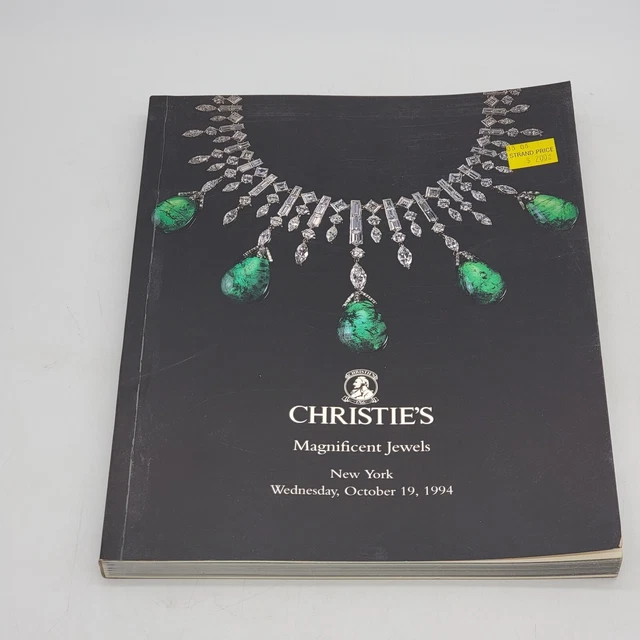 Christie's 7994 Magnificent Jewels Wednesday October 19 1994 Paperback Catalog