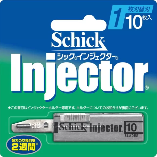 Schick Injector 1 Blade Type Refill 10 Blades Shaving Men's Razor Refill Japan