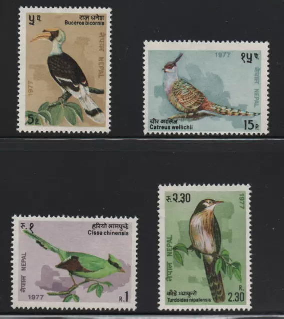 Nepal (1977) - Scott # 331 - 334,  MNH