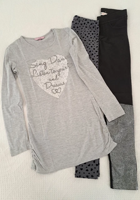 OVS H&M lotto  abbigliamento leggings maglia grigio nero bimba bambina 13 anni