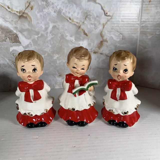 Vintage JOSEF ORIGINALS Christmas Figurines Choir Boys Carolers