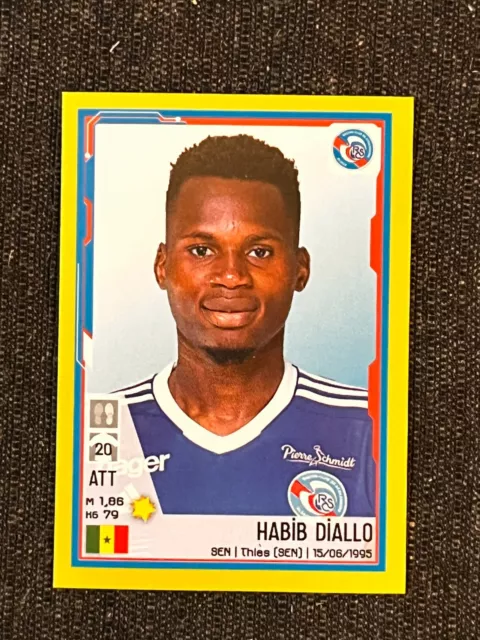 Sticker Panini Championnat Foot 2022 Habib Diallo Strasbourg # 451 New Mint