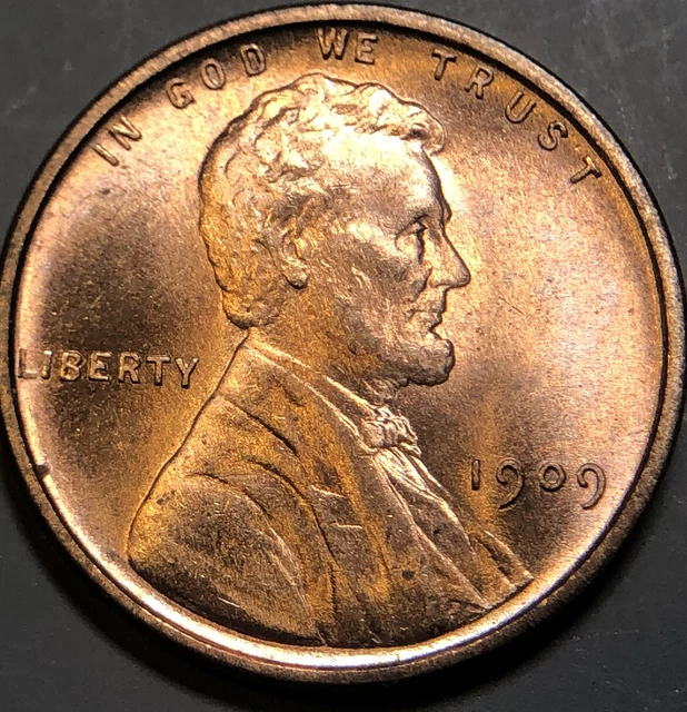 * 1909 Vdb * Blazing Red Gem Bu Ms Lincoln Wheat Penny *Fresh From Original Roll
