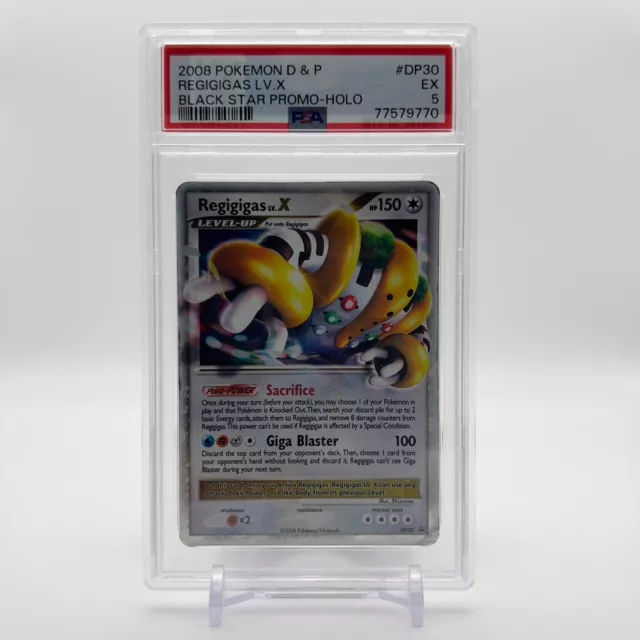 POKEMON BLACK STAR PROMO REGIGIGAS LV X #DP30 ULTRA RARE HOLOFOIL PSA 8  NM-MT #*