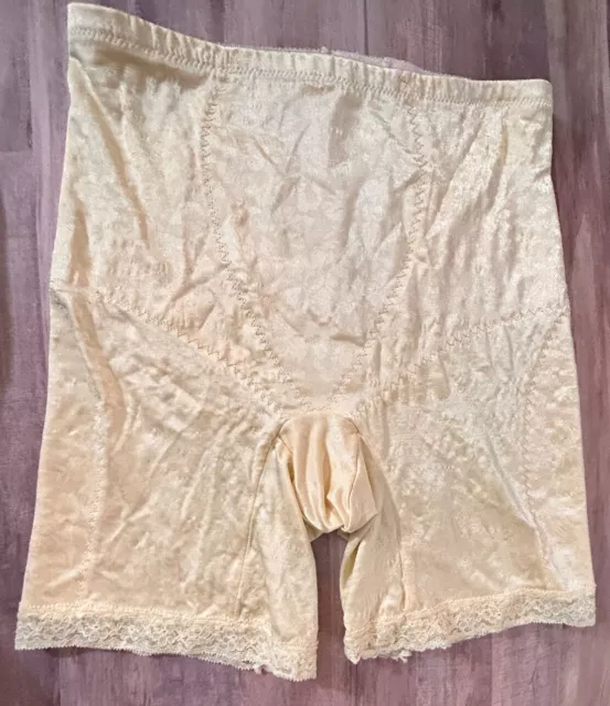 VINTAGE LONG LEG panty girdle w/garter loops Satin panels sz Large $19.99 -  PicClick