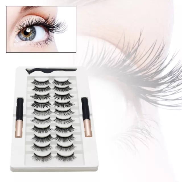 Magnetic Eyelashes with Eyeliner Kit Natural Look Reusable Eyelashes Tweezer Kit 2