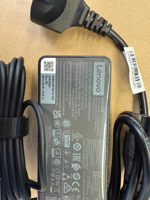 Chargeur D'origine Lenovo Pour X60s, X60, 1703, 1704, 1705, 2507 – Neuf – Réf 92P1155