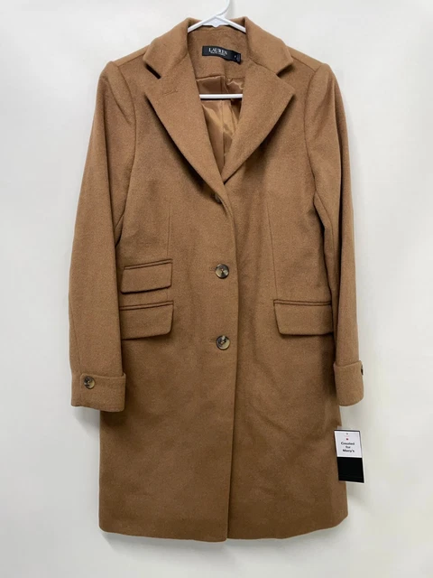 Ralph Lauren Womens 2 Walker Single Breasted Over Coat New Vicuna LR2523 Reefer Ralph Lauren Womens 2 Walker Single Breasted Over Coat New Vicuna LR2523 Reefer