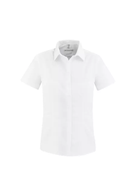 Ladies Shirt 100% Cotton Short Sleeve Wrinkle Resistance Work Shirt