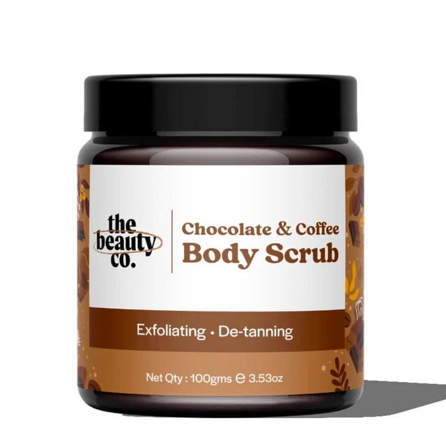 The Beauty Co.Chocolat & Café Corps Gommage 100 GM Fauve Enlèvement pour Unisexe