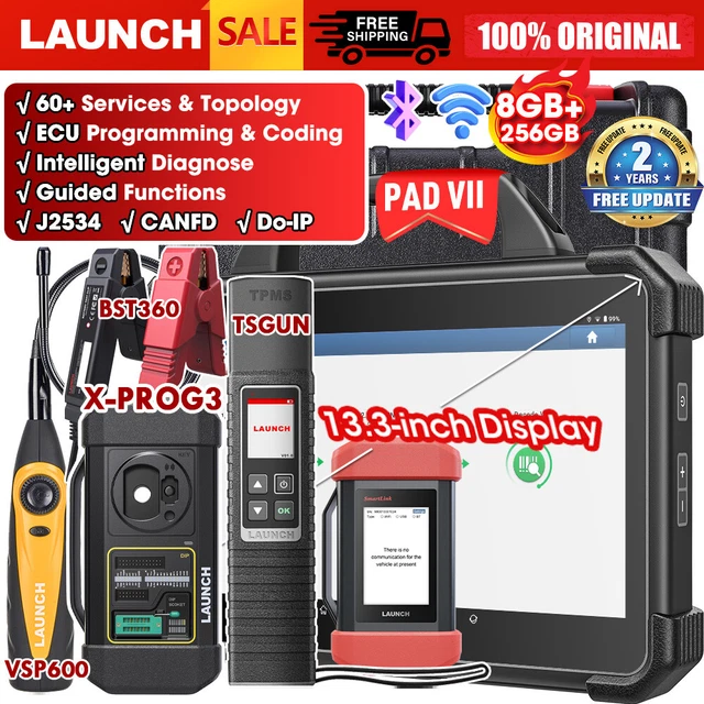 LAUNCH X431 PAD VII X-PROG3 Outils diagnostics Programme Codage ÉCU TSGUN TPMS