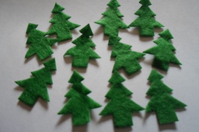 18 x 35 x 4,5 cm Verde Glorex Albero di Feltro 