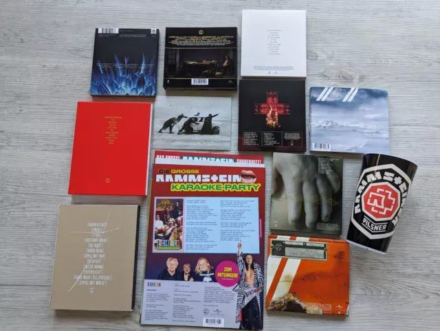 Rammstein *komplettes Alben CD Set + ZickZack Single + Autogrammkarte + Becher* 2