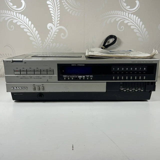 SANYO VTC5000 BETACORD Betamax Video Cassette Tape Recorder & Manual £
