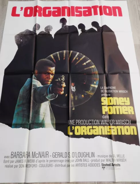 L'Organisation Affiche ORIGINALE 120x160cm Poster 47"63 1971 Sidney Poitier