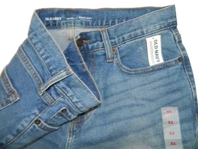 NEW Old Navy Built-in Flex Boot Cut Blue Jeans Tag 32x38 measured Size 32x37