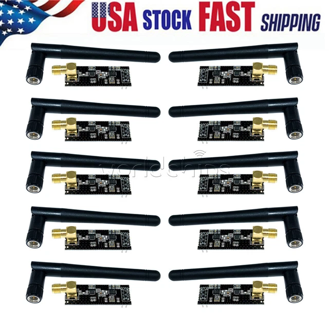 2.4G NRF24L01+PA+LNA SMA Antenna Wireless Transceiver Communication Module USA