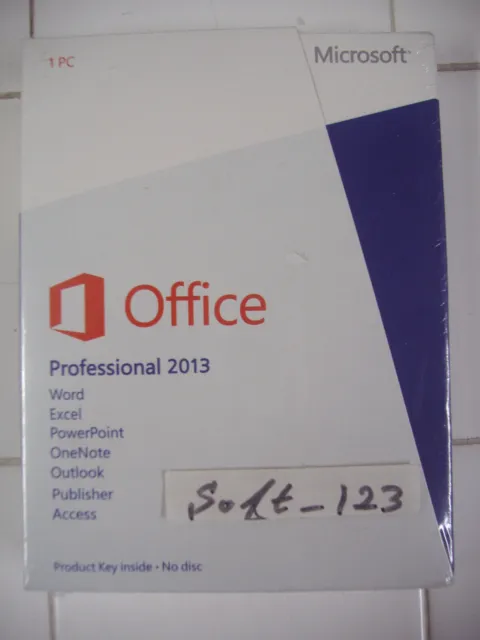 MS Microsoft Office 2013 Professional Full English Retail Boxed Version PKC=NEW=