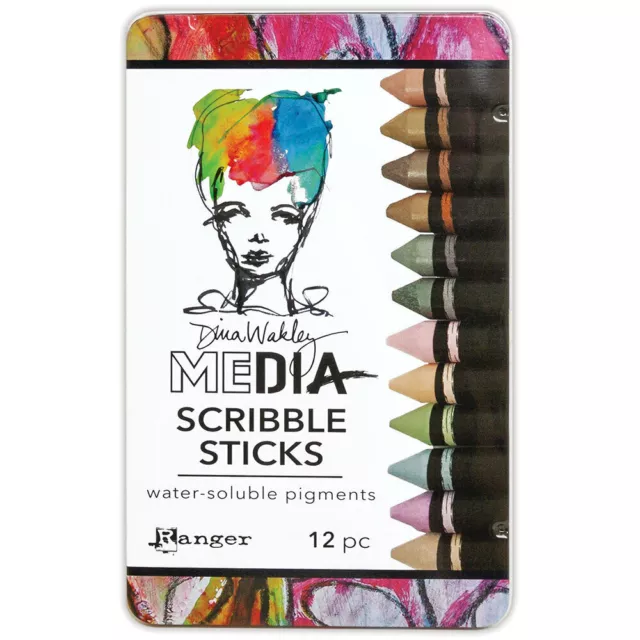Dina Wakley MEdia Scribble Sticks Set #3  12pc