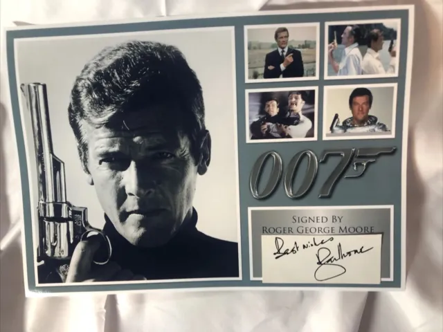 Roger Moore, Original Autogramm, Bild, James Bond, 007