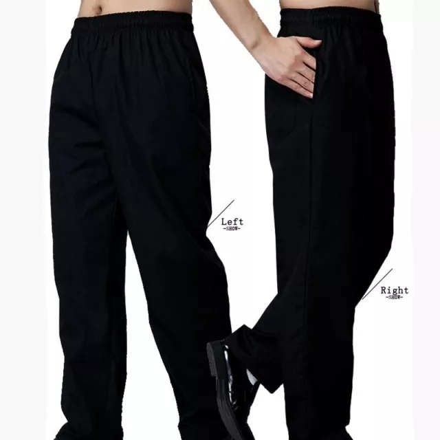 Men Chef Baggy Pants Drawstring Restaurant Cook Hotel Uniform Trouser Casual New