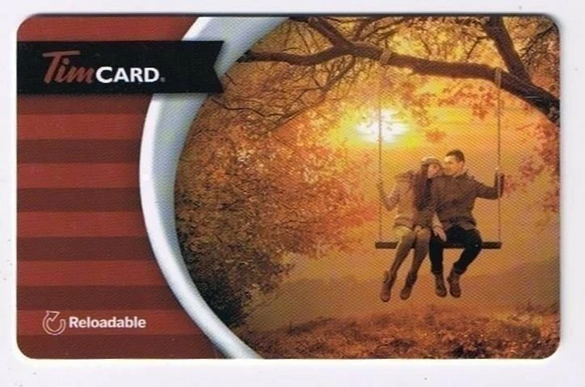 Tim Horton's 2015 Timcard Gift Card Autumn Love On Swing No Value
