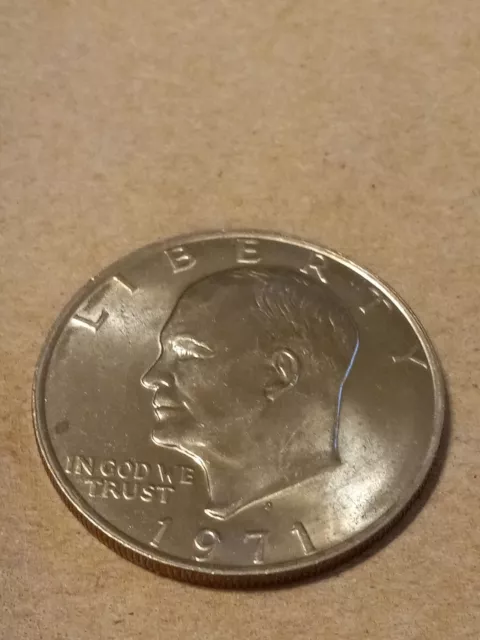 $1 Dollar 1971 D Eisenhower Coin W/Double Rim Error Type 1 "Friendly Eagle"