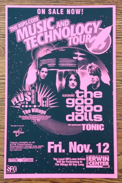 GOO GOO DOLLS 1999 MUSIC & TECHNOLOGY Tour Poster Handbill 11x17" Mint