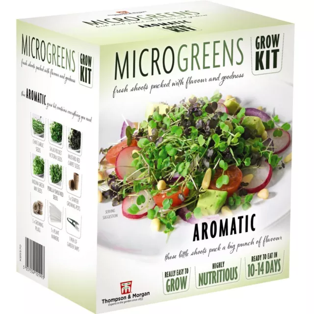 T&M Seed Grow Kit Microgreens Aromatic Hardy Annual Seeds Easy to Grow Your Own