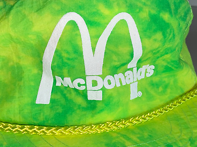 Vintage McDonald's Neon Tie Dye Design Promo Hat- Green 2