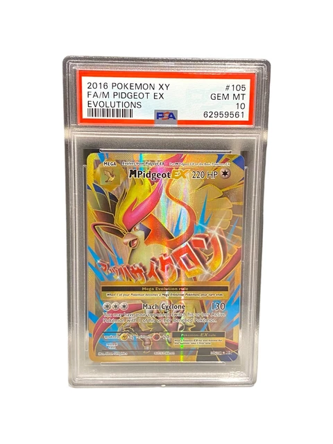M Pidgeot EX PSA 105/108 XY Evolutions Full Art