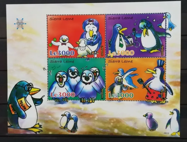 Sierra Leone-Penguins-,1 M/Sh.- MNH**, SL 07